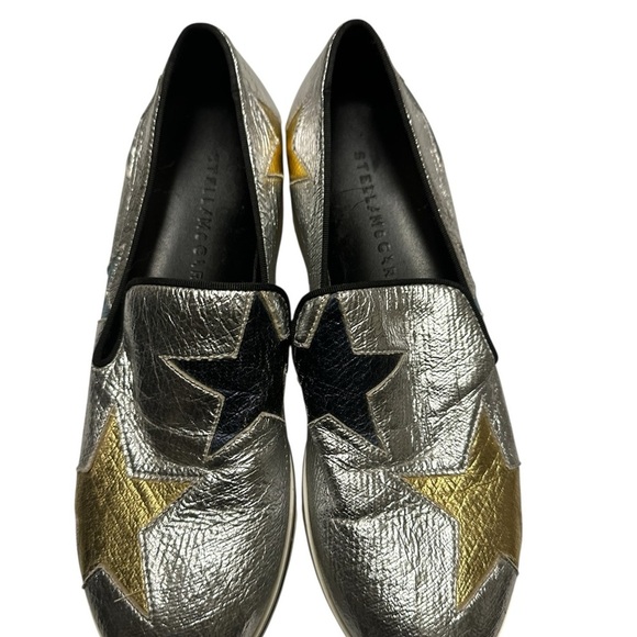 Stella McCartney Shoes - Stella McCartney Silver and Gold Star Athletic Shoes size 5.5
